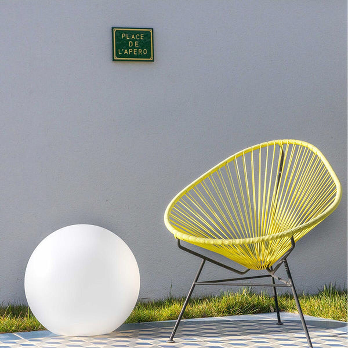 Outdoor light ball Lumisky Bobby White Ø 60 cm E27